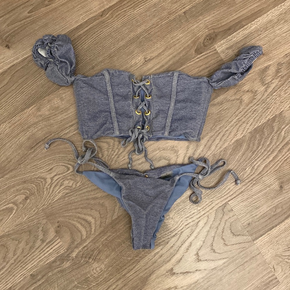 Beach bunny denim bikini